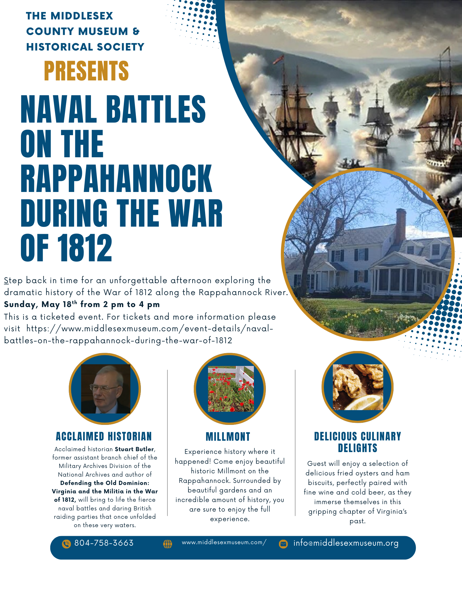 Discussion of naval battles and British raiding parties on the Rappahannock River during the War of 1812